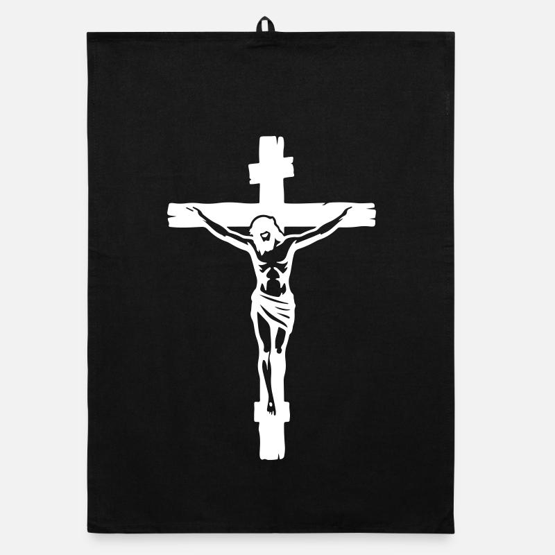 Jesus Kreuz Organic Geschirrtuch