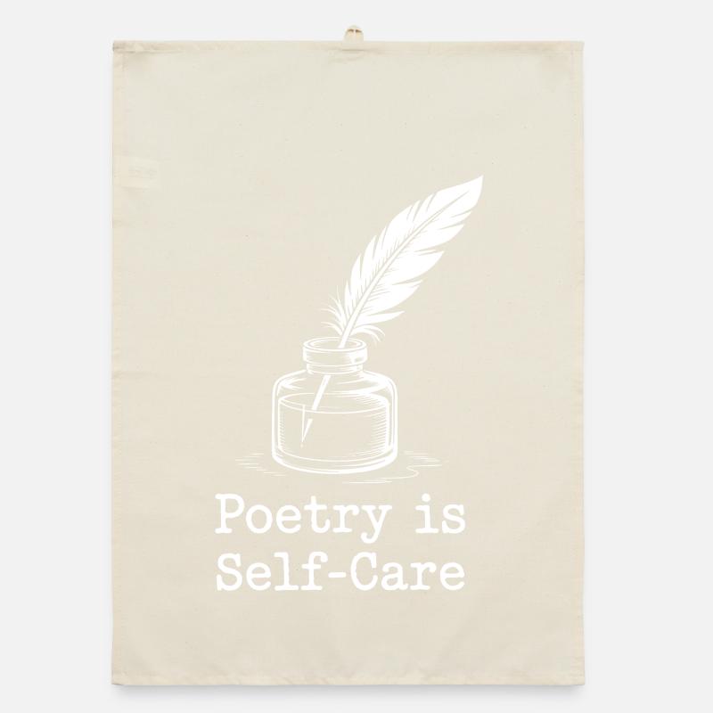 La poésie comme conception de plumes d’auto-soin Torchon bio