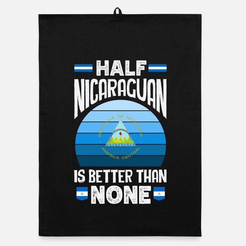 Nicaragua Flag Pride & Home Organic dish towel