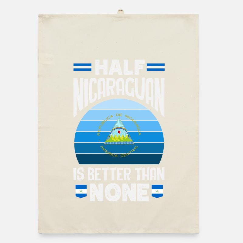 Fierté et Foyer du drapeau du Nicaragua Torchon bio