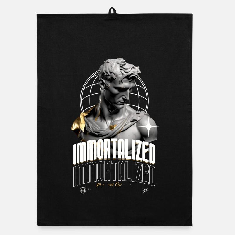 Immortalized Skulptur Globus Organic Geschirrtuch