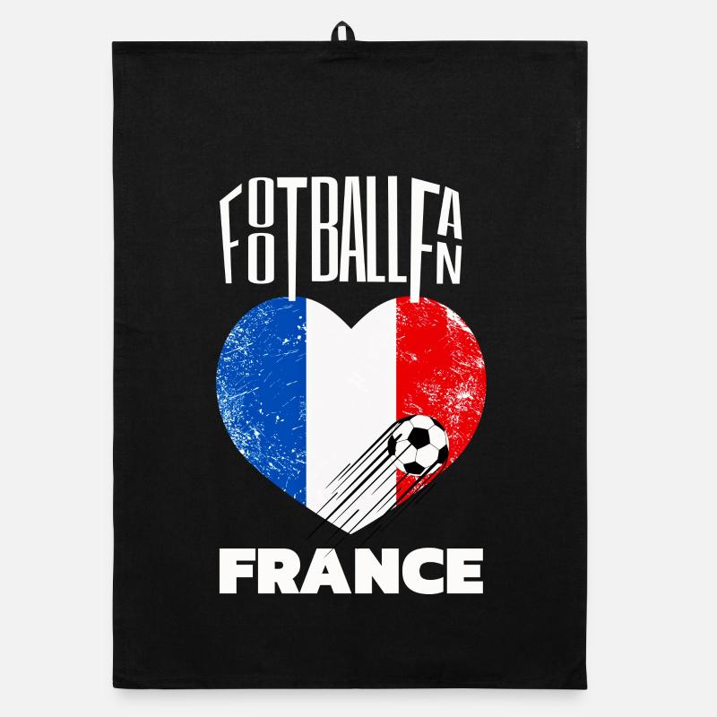 Fussball Fan Frankreich Organic Geschirrtuch