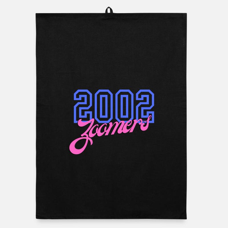 2002 Zoomers Sommer Retro Gradient Logo - Organic Geschirrtuch - Schwarz