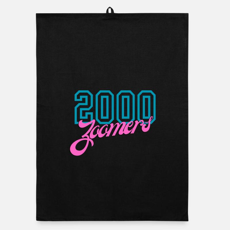 2000 Zoomers Summer Nostalgia Typography Organic dish towel