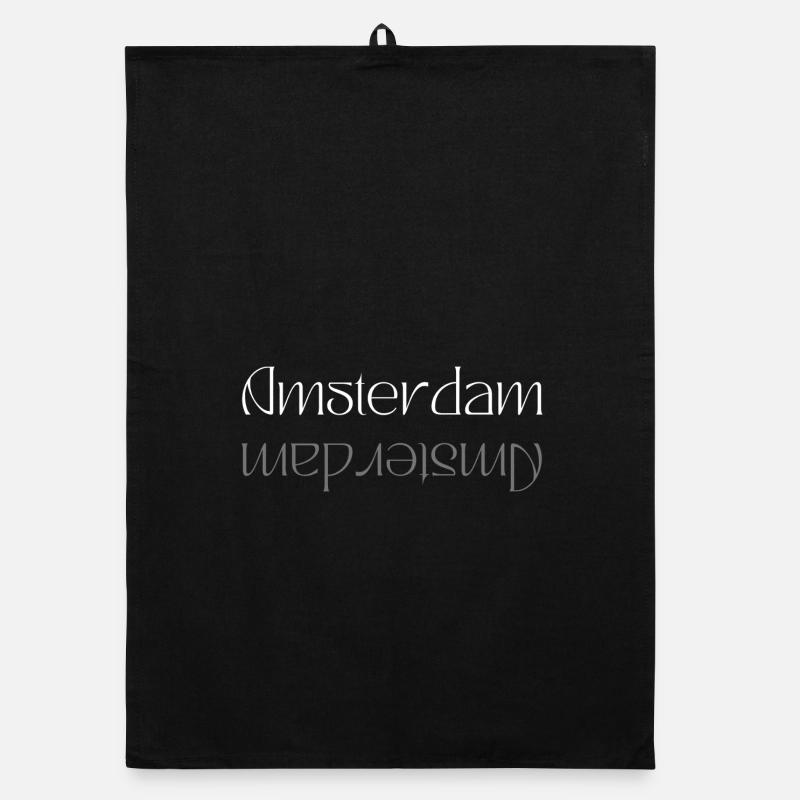 Amsterdam Wordmark Mirror Organic dish towel