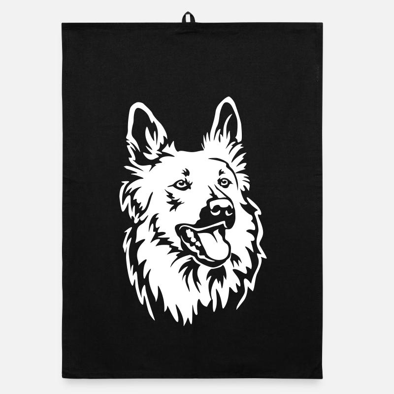 Harzer Fuchs Kopf "Black Edition" Organic Geschirrtuch