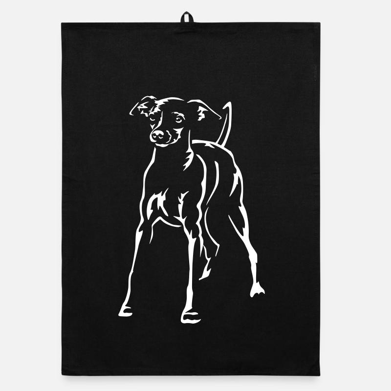 Zwergpinscher "Black Edition" Organic Geschirrtuch