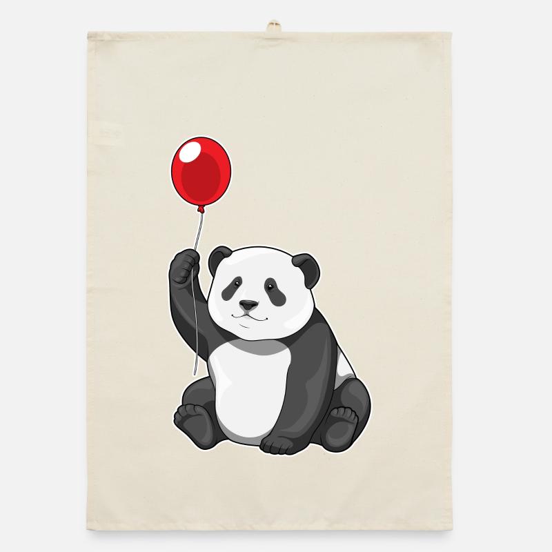 Panda Balloon Organic dish towel