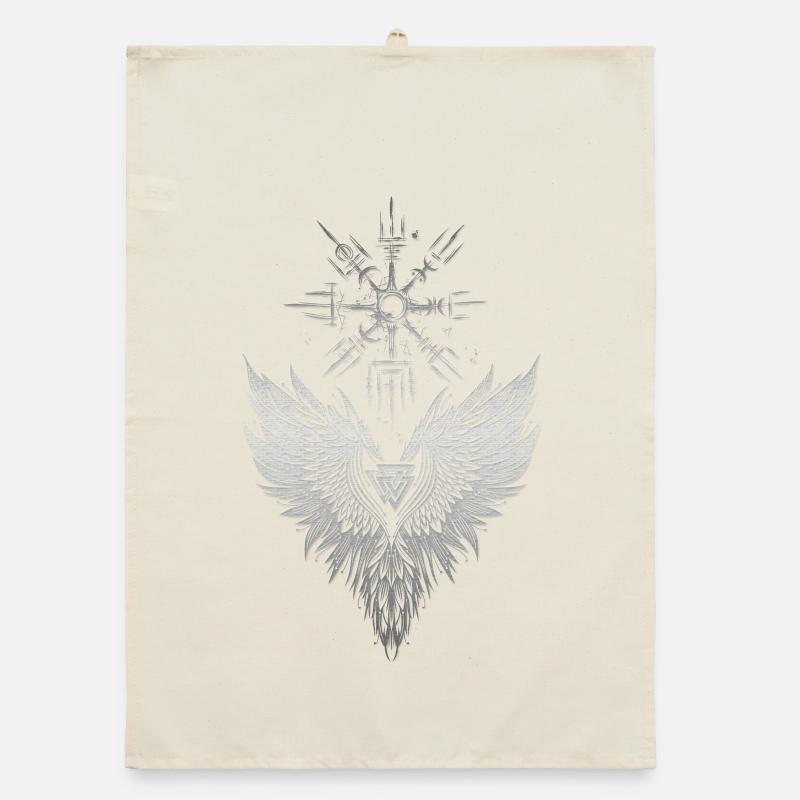 Rabe Odin Vegvisir Valknut Organic Geschirrtuch