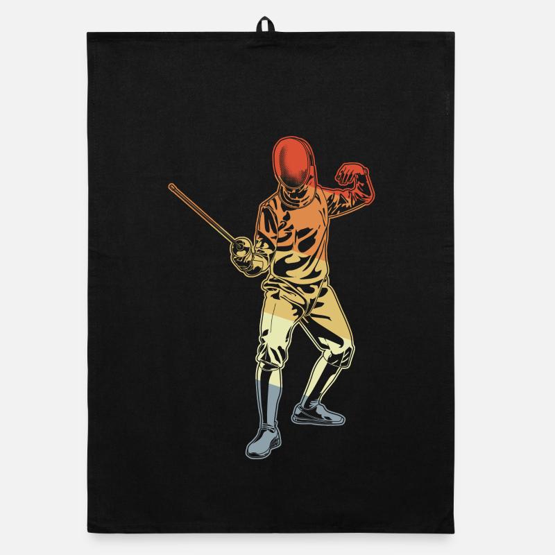 Fencing sketch Organic dish towel