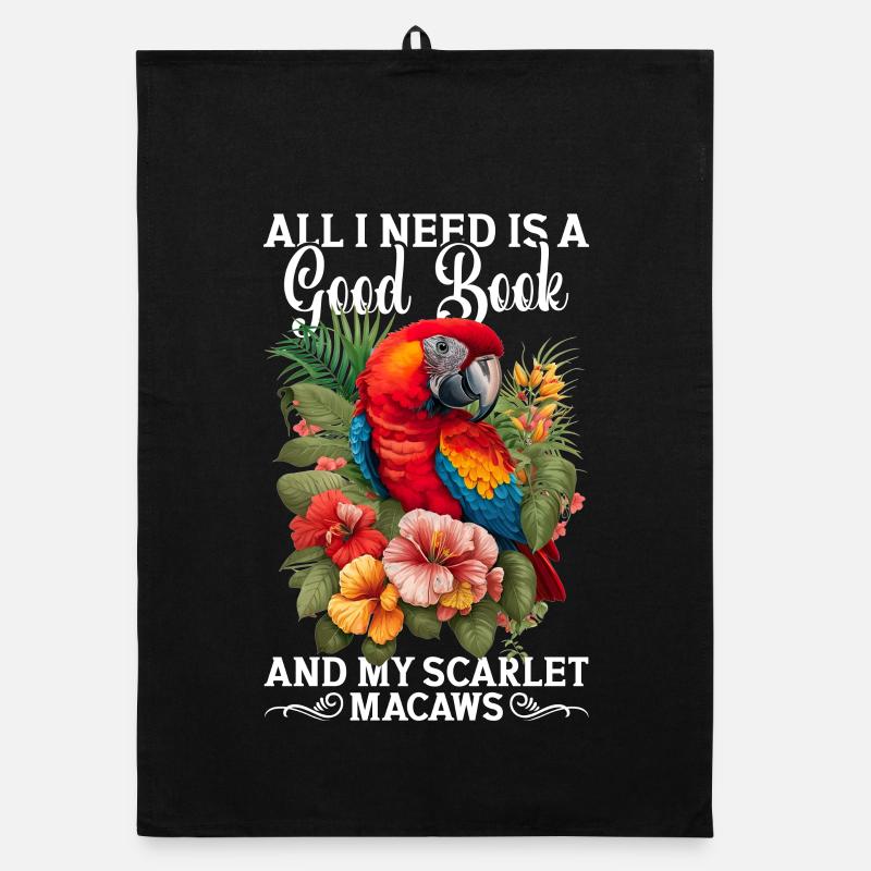 Scarlet Macaw's Design Organic dish towel
