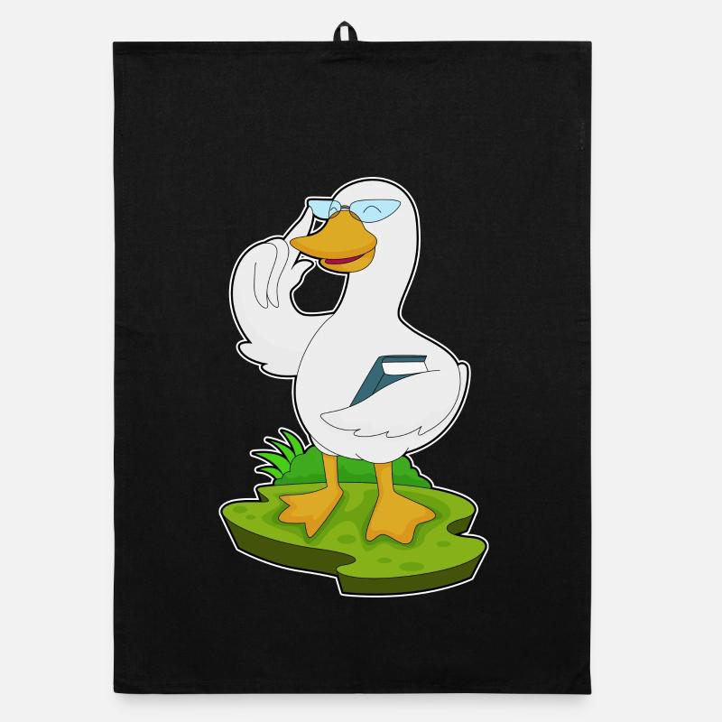 Ente Lehrer Buch Schule Organic Geschirrtuch