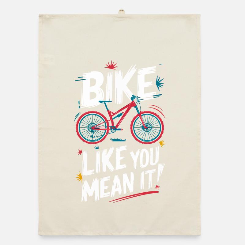 Dynamic Bicycle Quote Design Organic dish towel