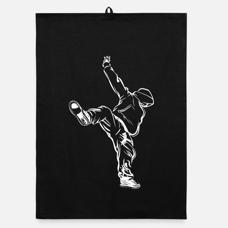 Breakdancer Skizze Organic Geschirrtuch