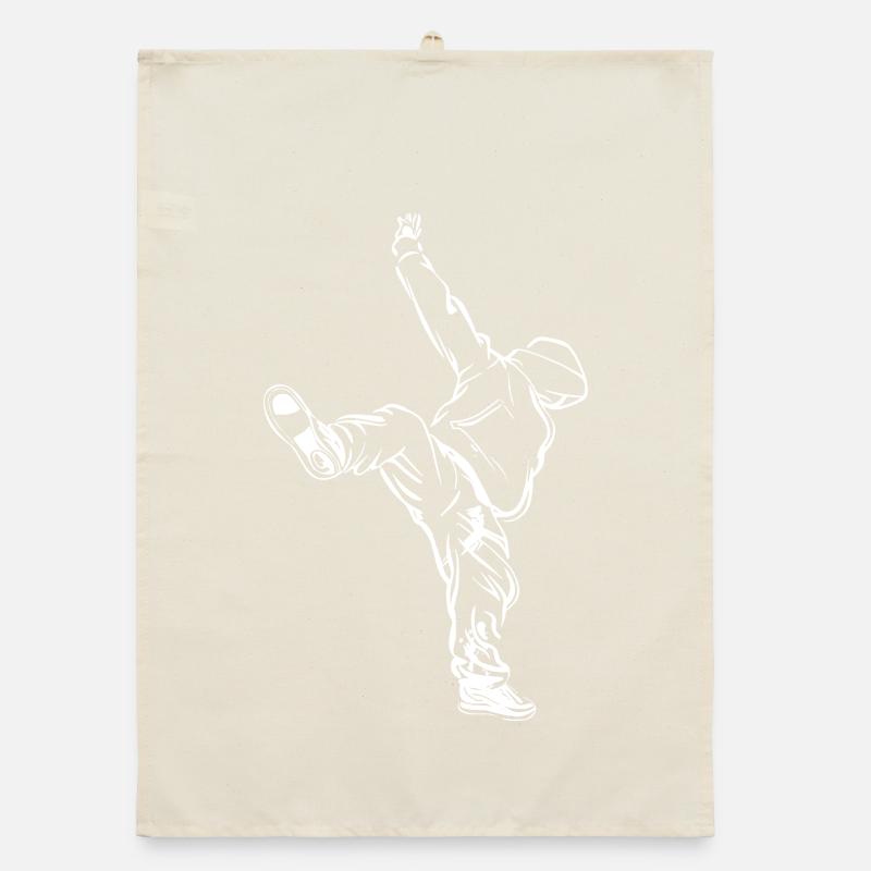 Breakdancer Skizze Organic Geschirrtuch