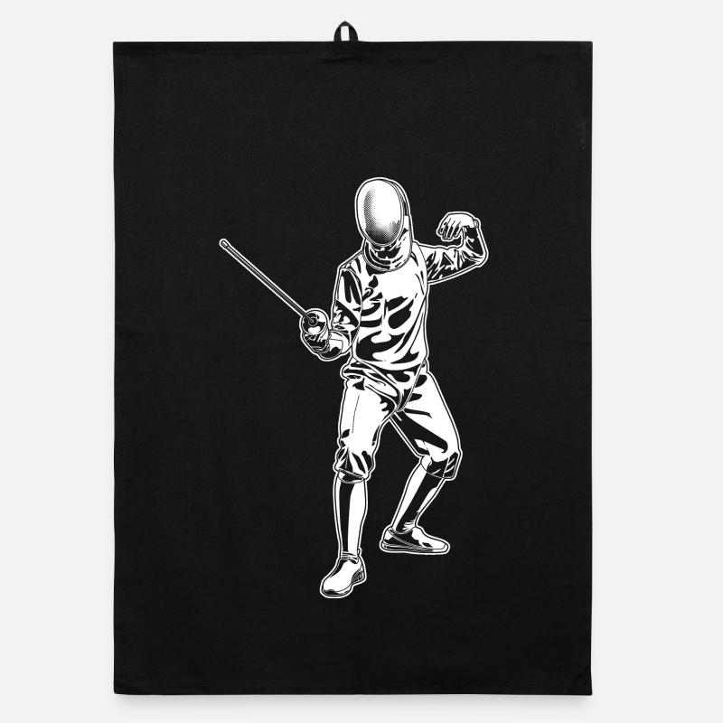 Fencer Drawing Organic dish towel