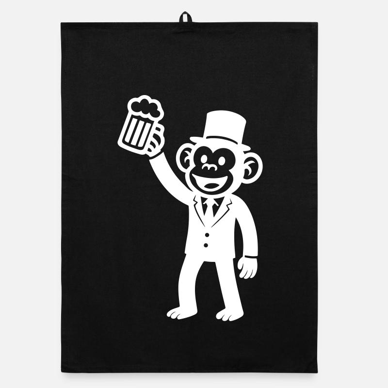 Affe Bachelor Party Bier Organic Geschirrtuch
