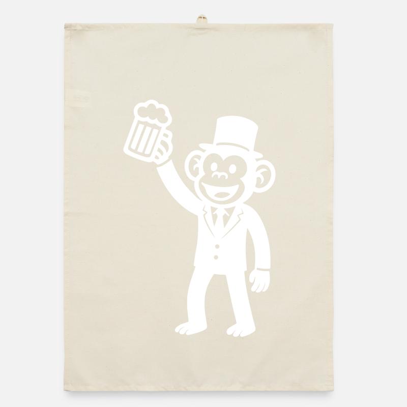 Monkey Bachelor Party Beer Organic dish towel