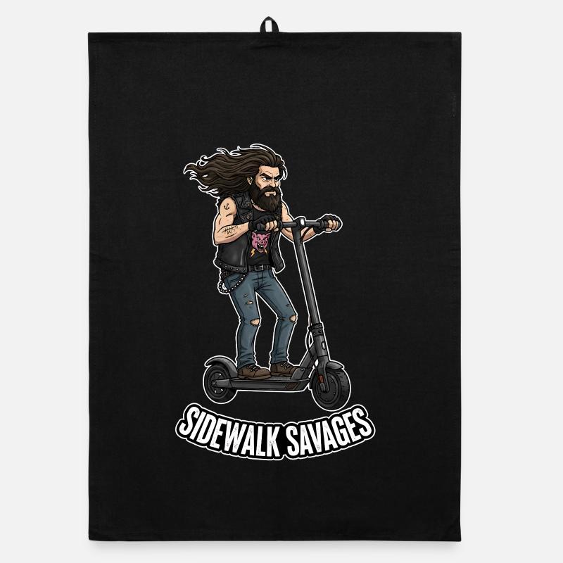 Sidewalk Savages - Organic Geschirrtuch - Schwarz