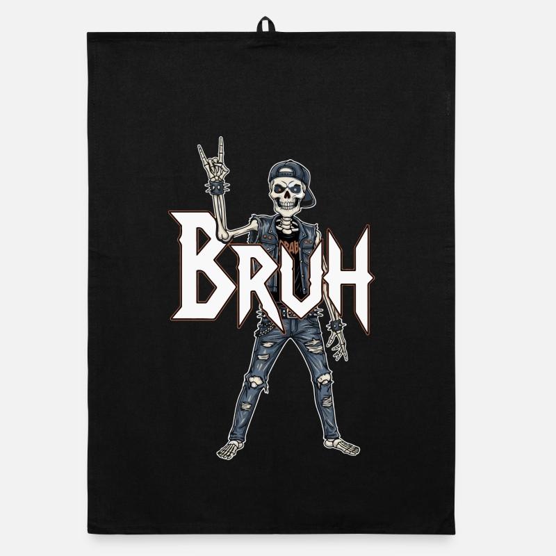Bruh Skeleton Rocker Torchon bio
