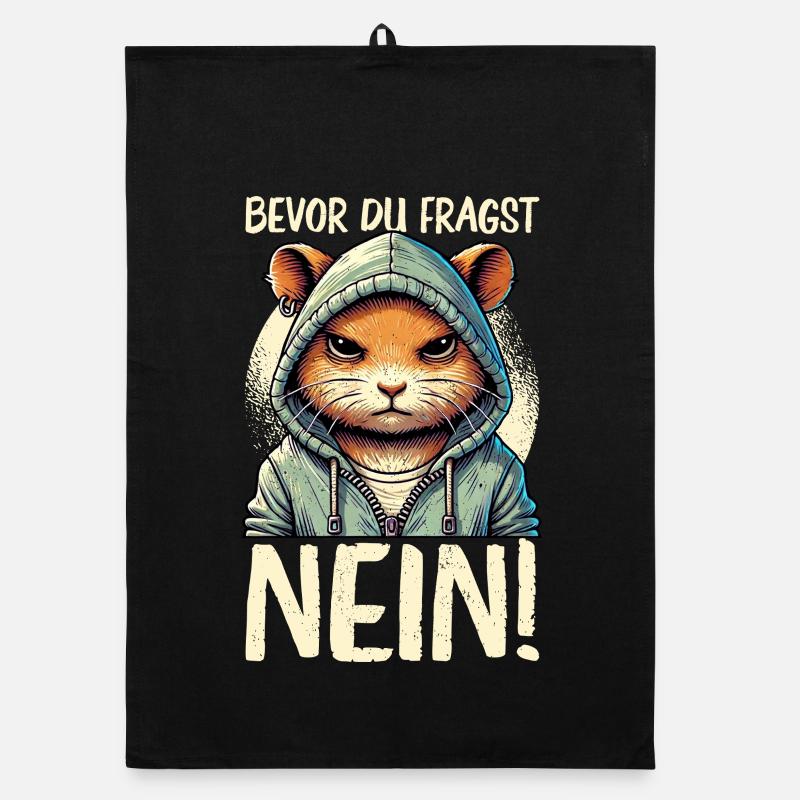 Before You Ask No Hamster Bad Mood Organic dish towel