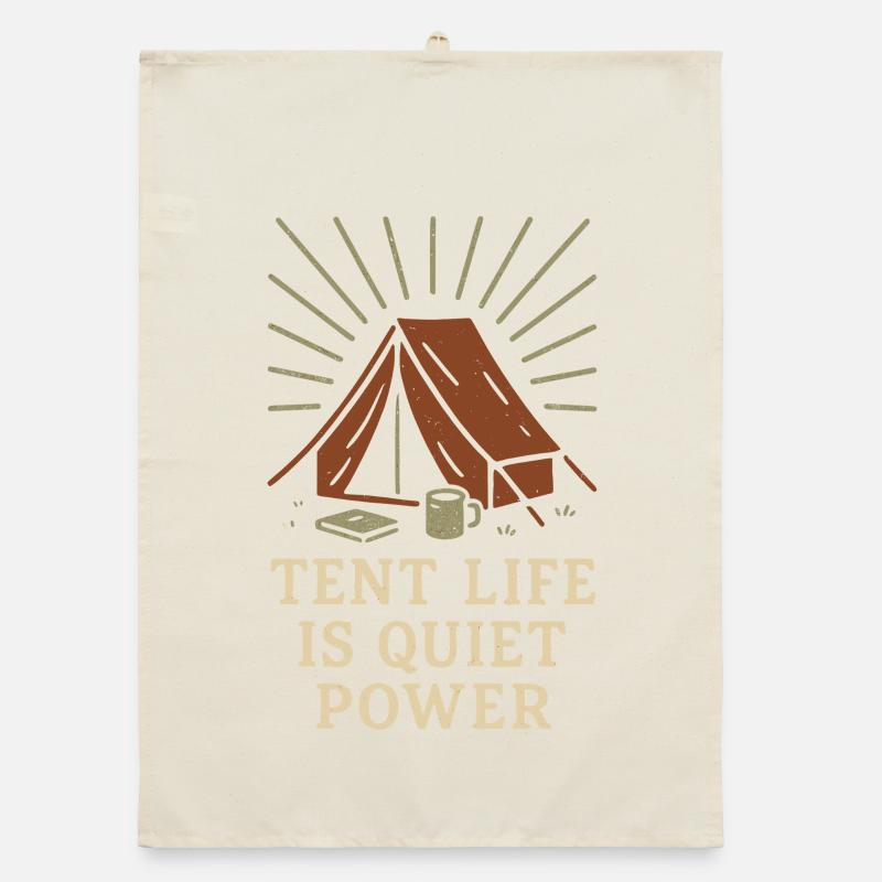 Solo Camping Introvertierter Camper Ruhiges Organic Geschirrtuch