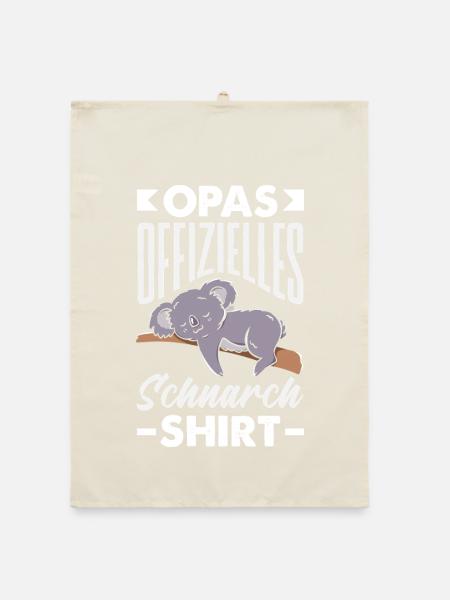 Chemise officielle de papi contre le ronflement – Koala - Torchon bio - nature - Devant