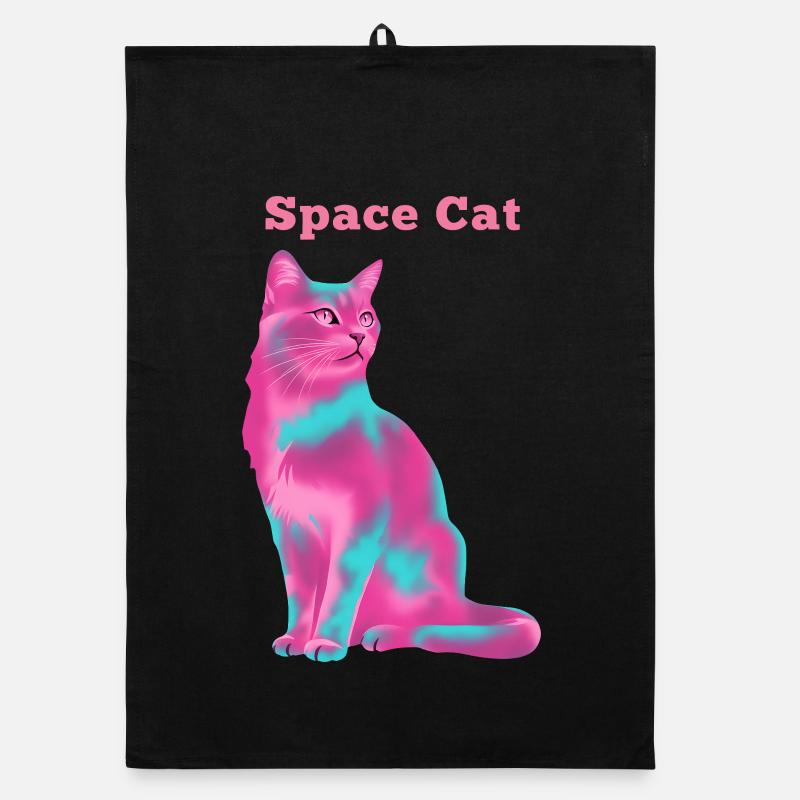 Space Cat Organic Geschirrtuch