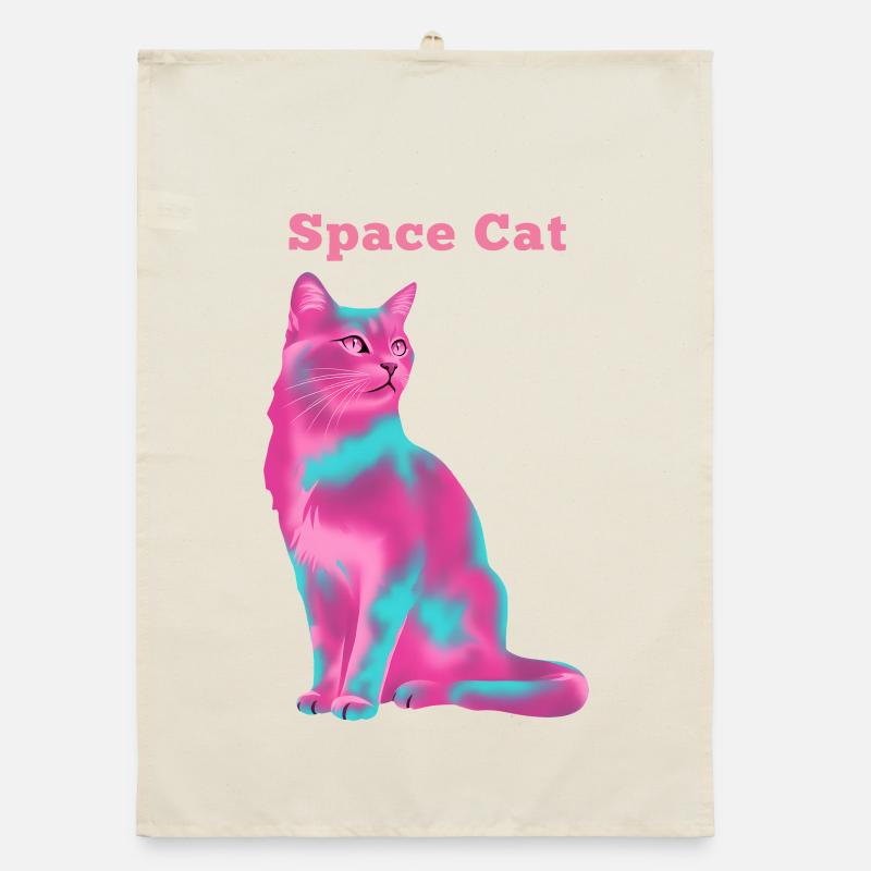 Space Cat Organic Geschirrtuch