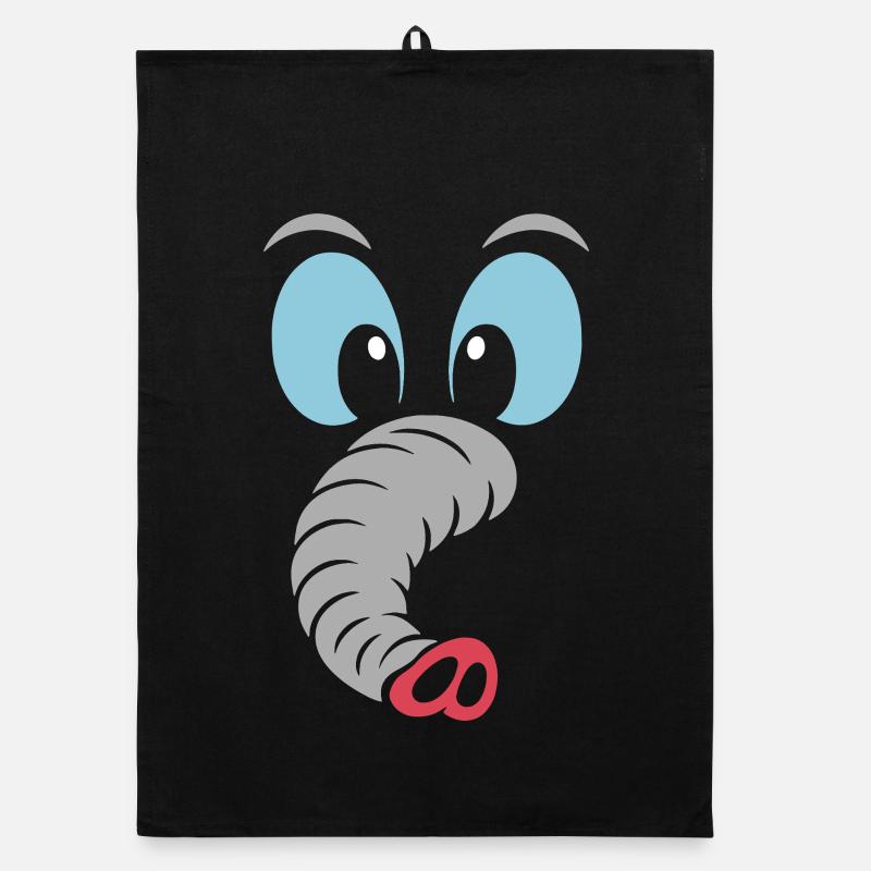 Éléphant | Déguisement de carnaval en costume de grand visage Torchon bio