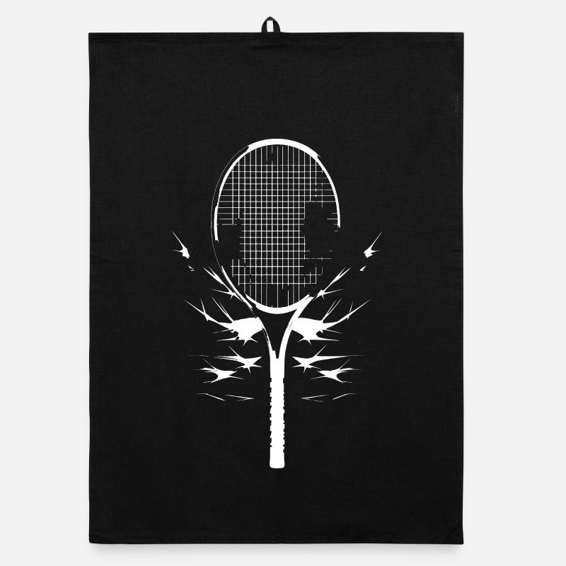 Tennis Racket Sketch Organic dish towel