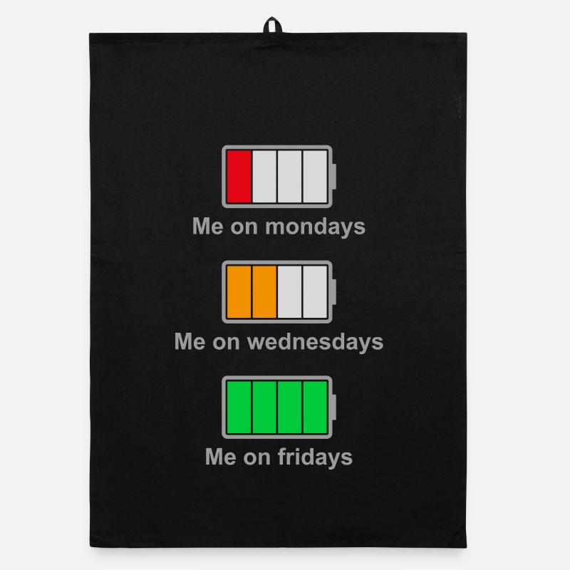 My Battery Through the Week Organic dish towel