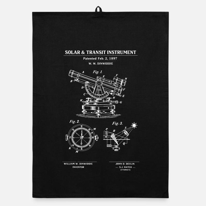 Solar Transit Instrument Bauplan Organic Geschirrtuch