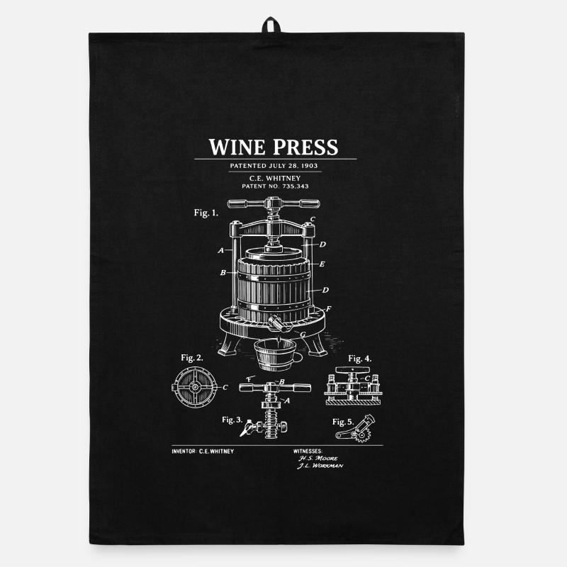 Plan de brevet pour presse à vin Torchon bio