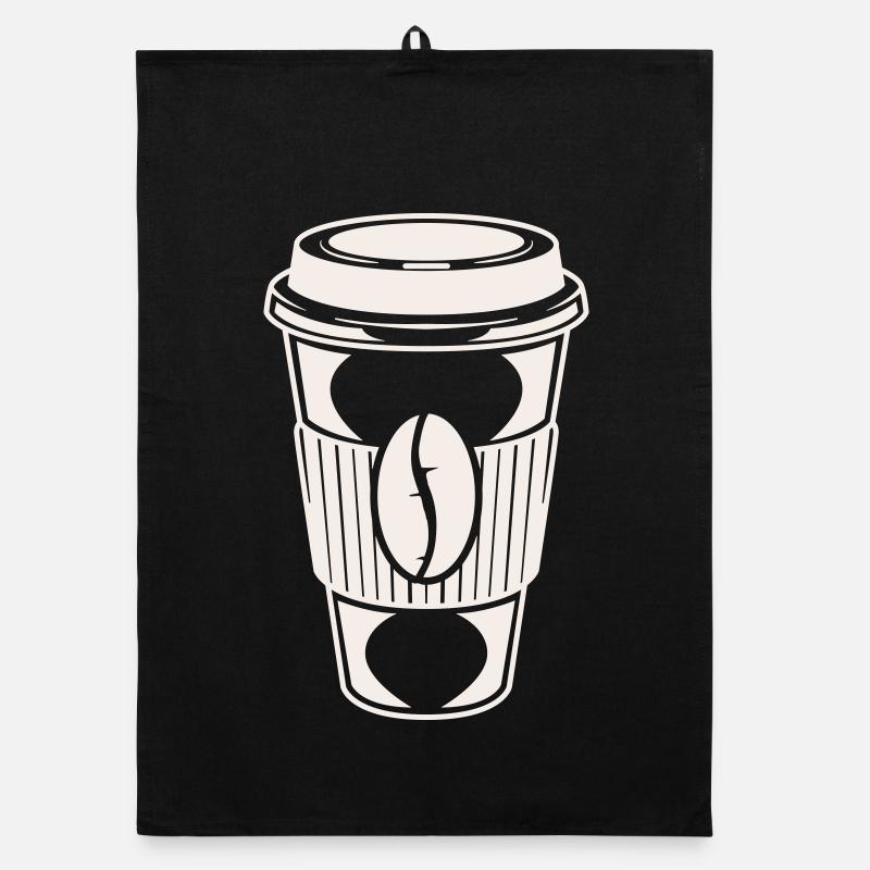 Coffee To-Go Coffee Mug Illustration Organic dish towel