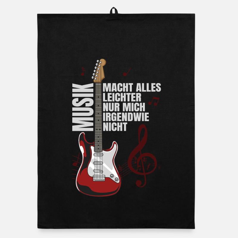Music makes everything easier Organic dish towel
