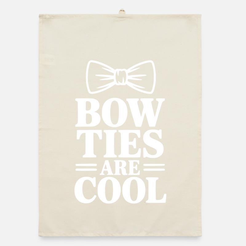 Bow Ties Are Cool Organic dish towel