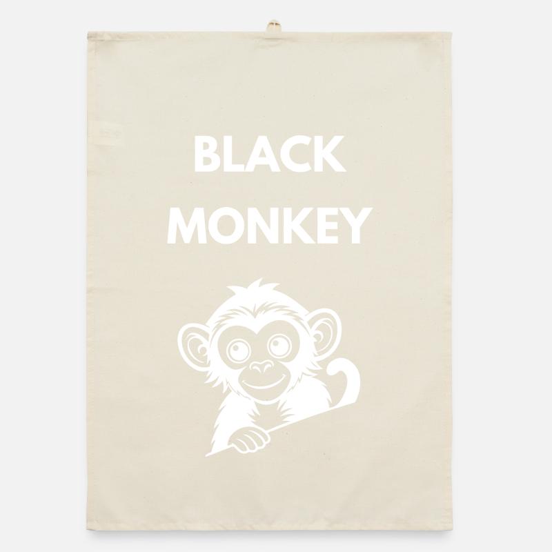 Black Monkey  Organic dish towel
