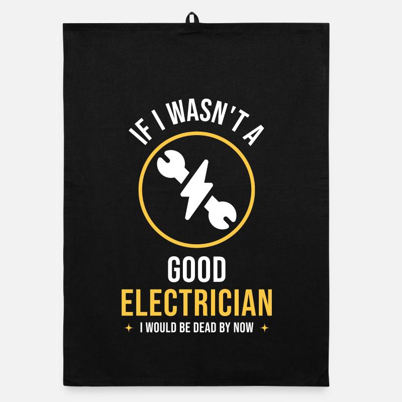 Lustiges Elektriker-Zitatdesign – Handwerksberuf Organic Geschirrtuch