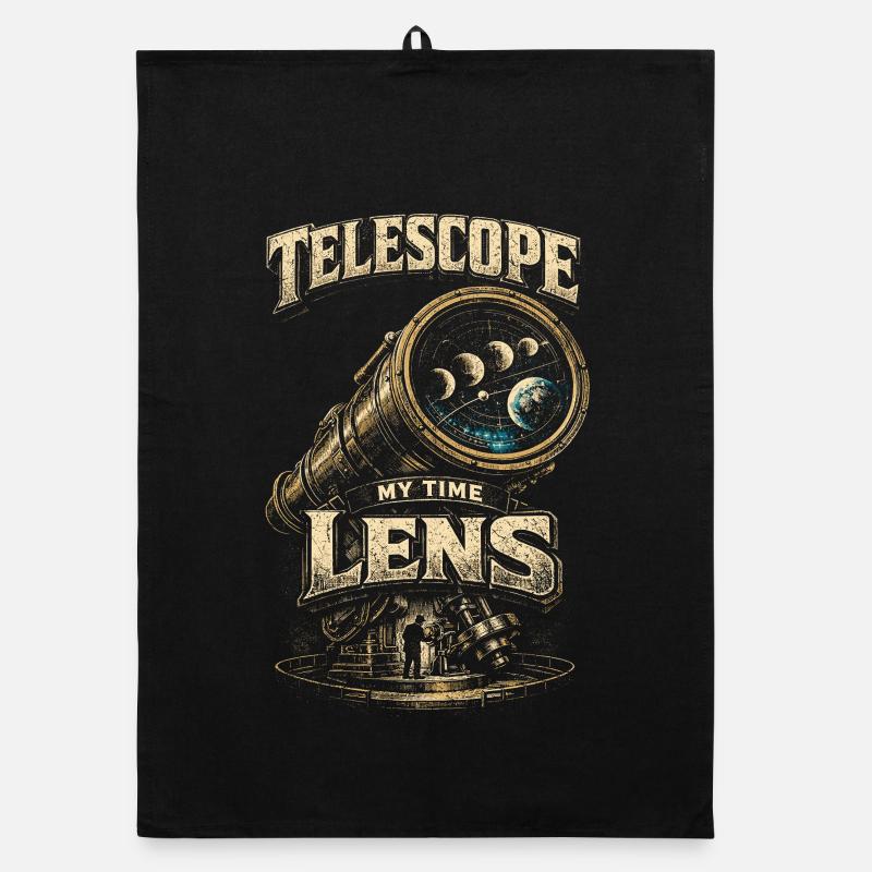 Astronomie Astronom Telescope My Time Lens Organic Geschirrtuch