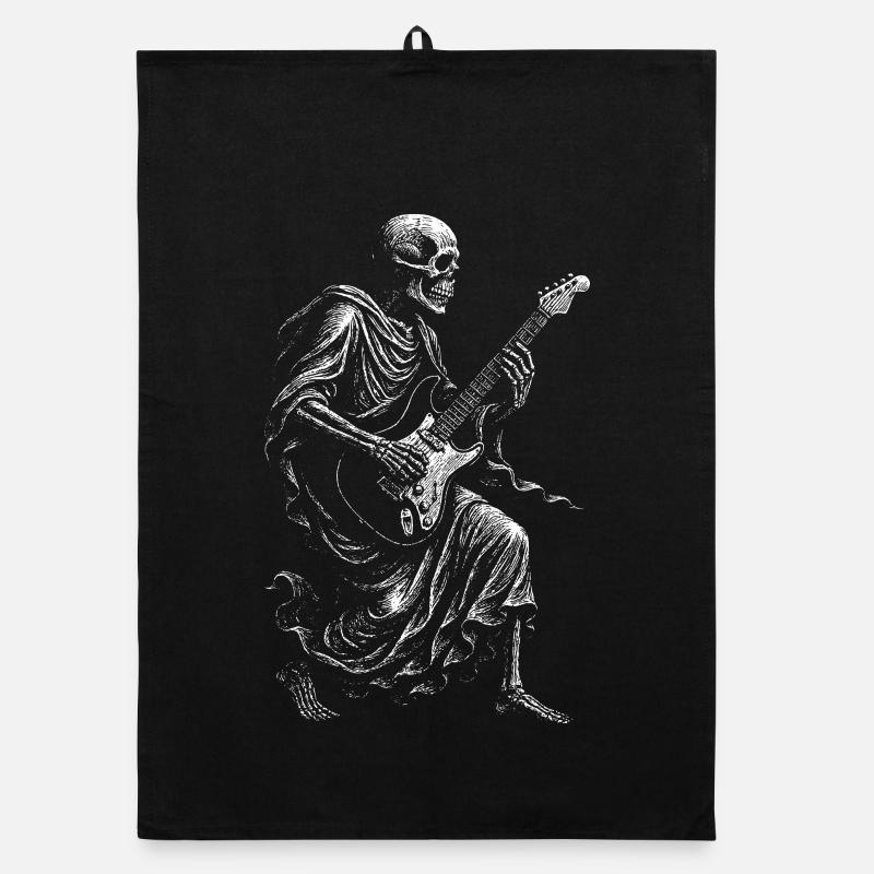 Guitare rock squelette Torchon bio