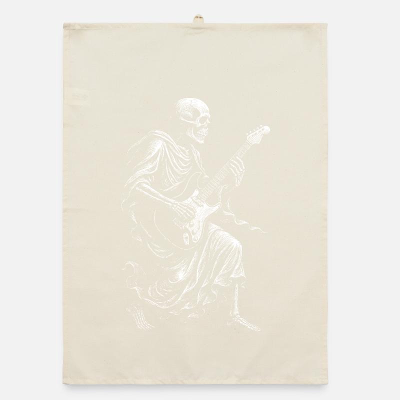Guitare rock squelette Torchon bio