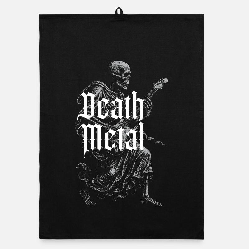 Death Metal Guitare Squelette Torchon bio