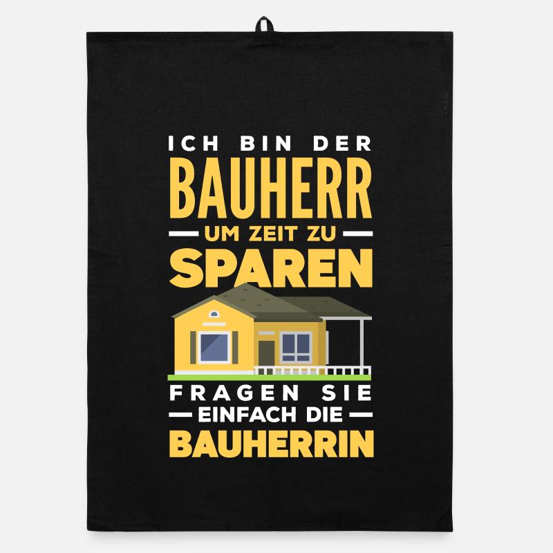 Bauherr Fragen Sie einfach die Bauherrin Organic Geschirrtuch