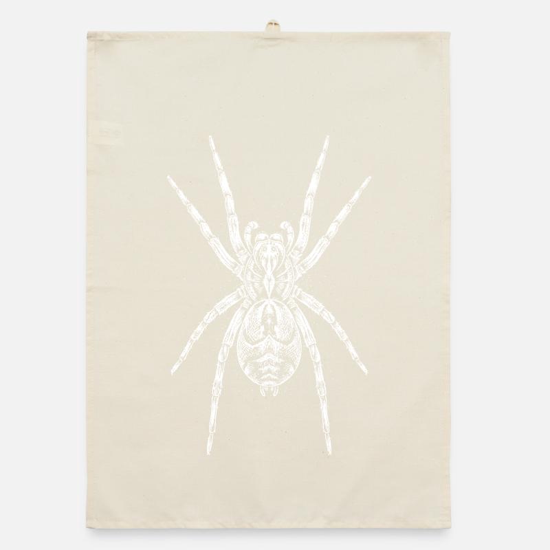 Midnight Spider Mandala Organic dish towel