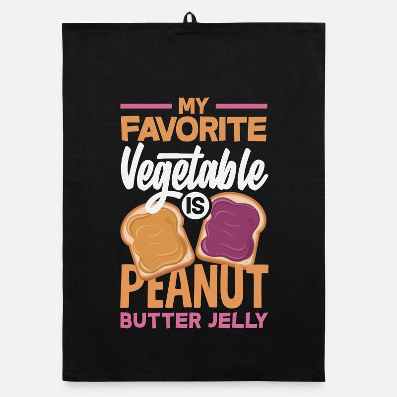 Peanut Butter & Jam Partner Look Design Organic dish towel