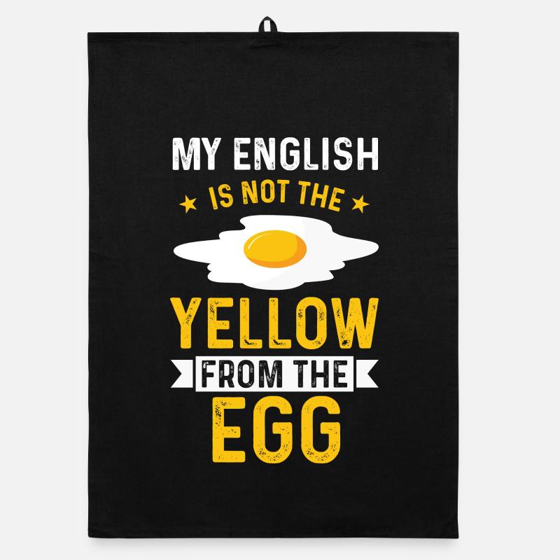 Mon anglais, pas le jaune de la chemise œuf Torchon bio
