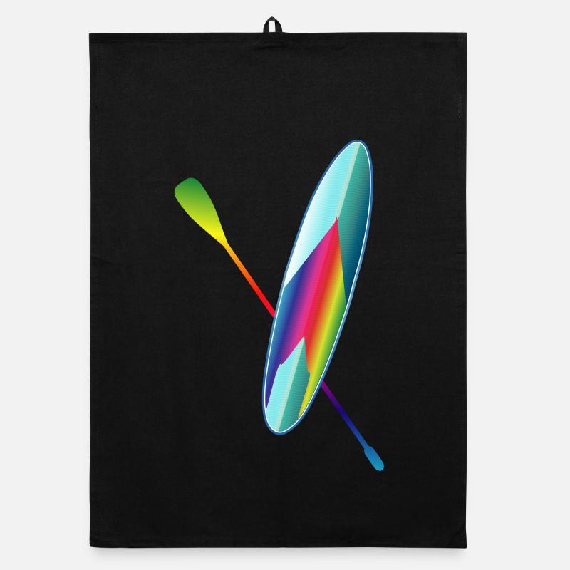 Stand up paddling farbenfrohes Paddle Board Organic Geschirrtuch