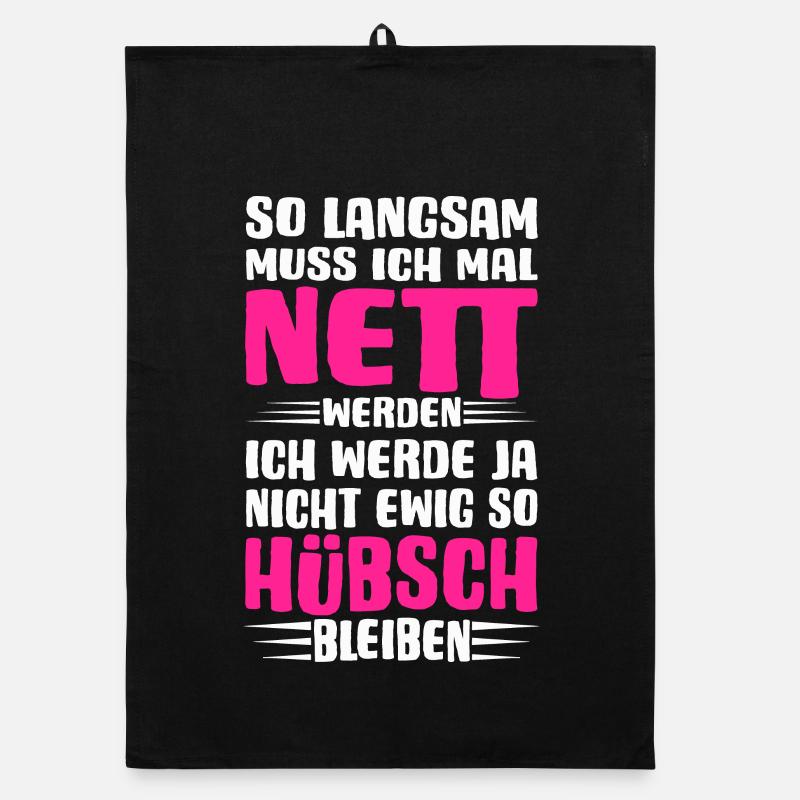 Ich muss mal nett werden Organic Geschirrtuch