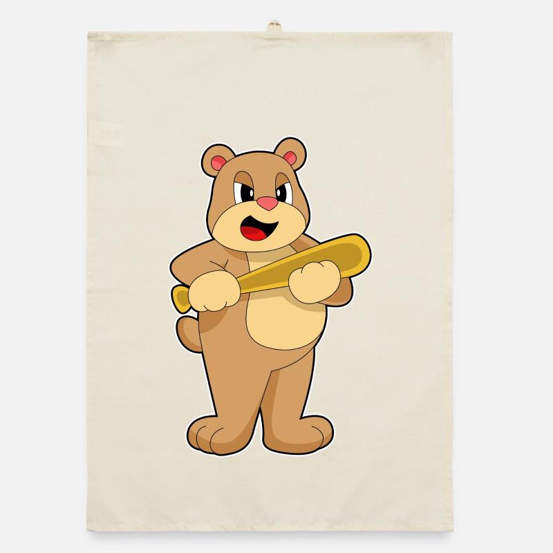 Batte de baseball Bear Torchon bio